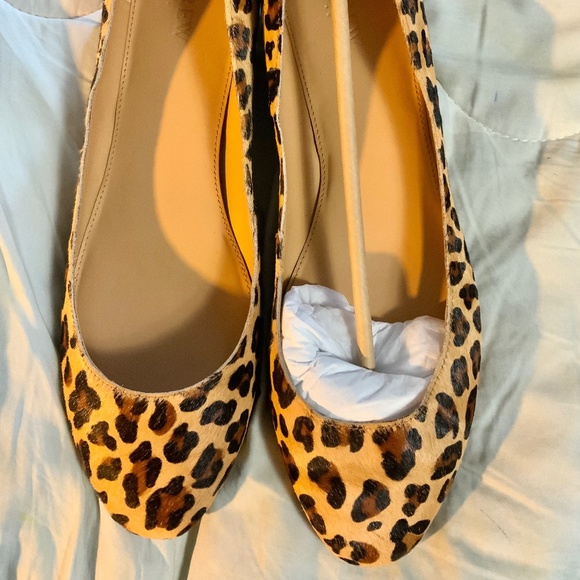 J. CREW flats cheetah leopard hair new size 12